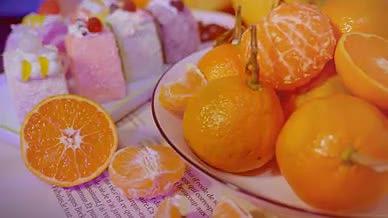 橘子水果砂糖橘视频素材视频的预览图